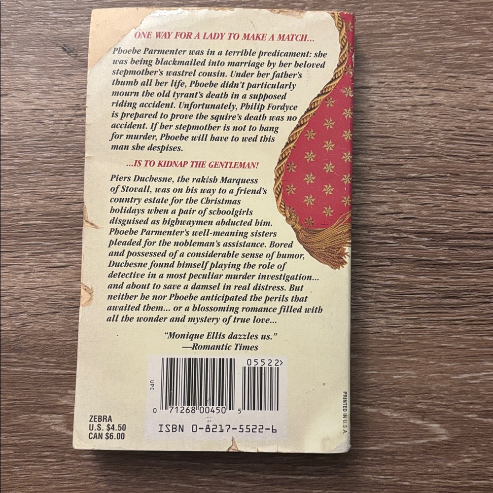 Romantic Novel with Red and Gold Cover - Picture 2 of 3